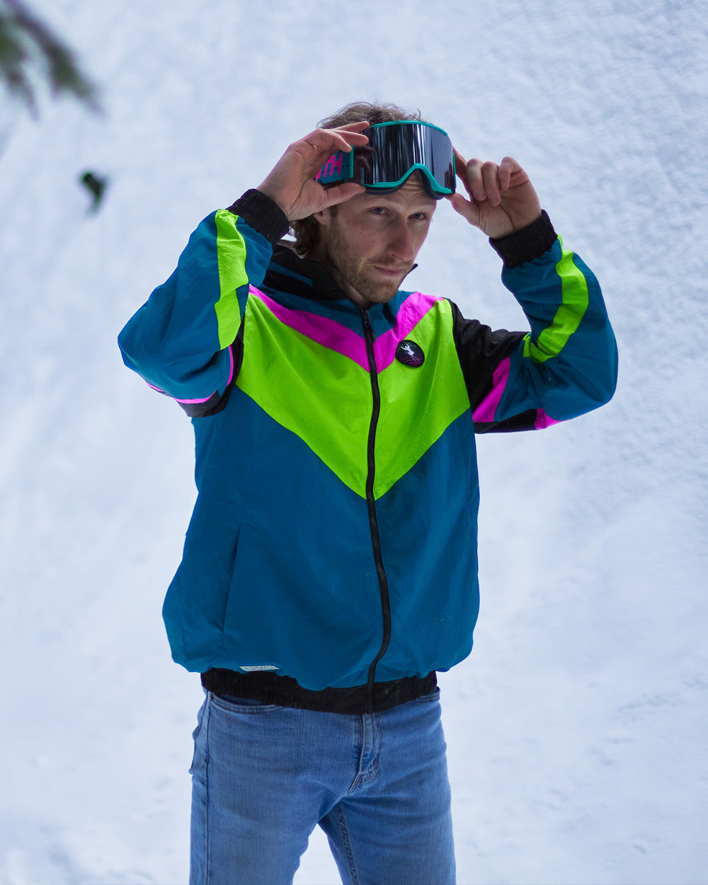 Neon Nights Zip Windbreaker - Tubular Teal – Ski The East