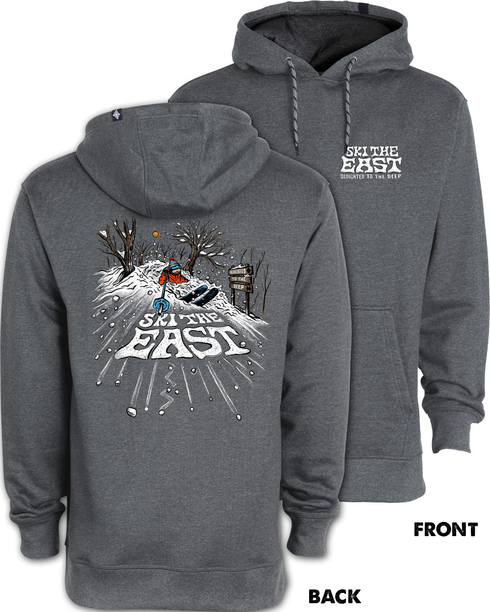 Dedicated To The Deep Hoodie - Granite