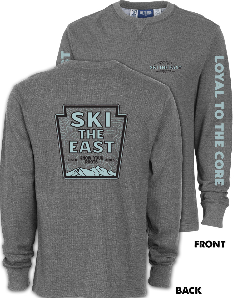 Rugged Roots Waffle Crew - Granite