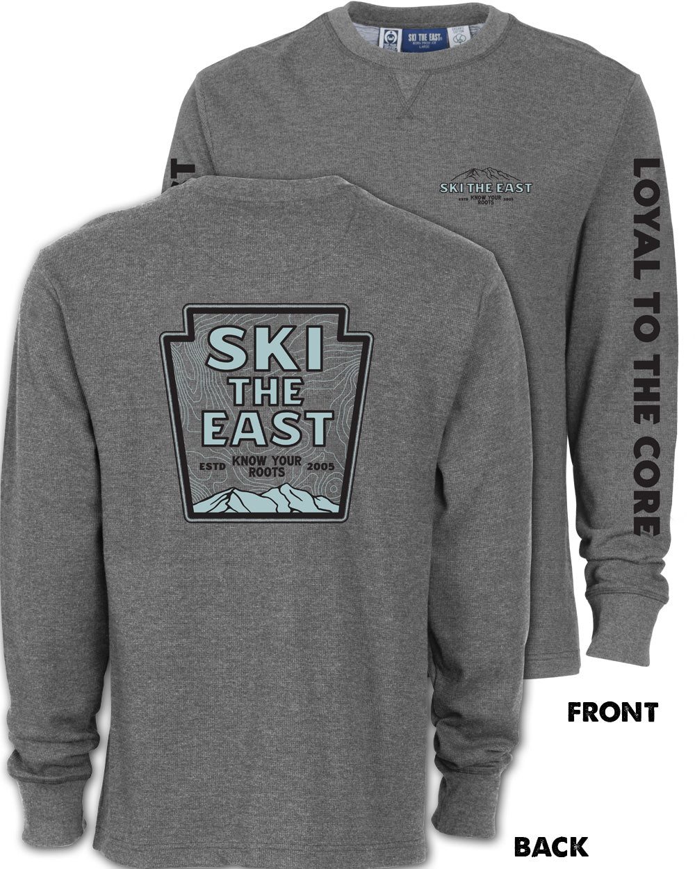 Rugged Roots Waffle Crew - Granite