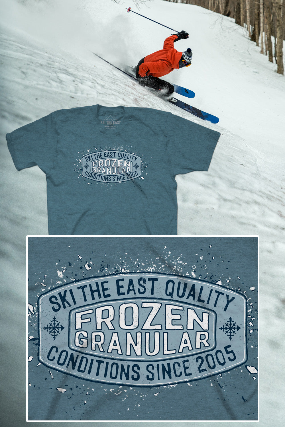 Frozen Granular Tee - Indigo