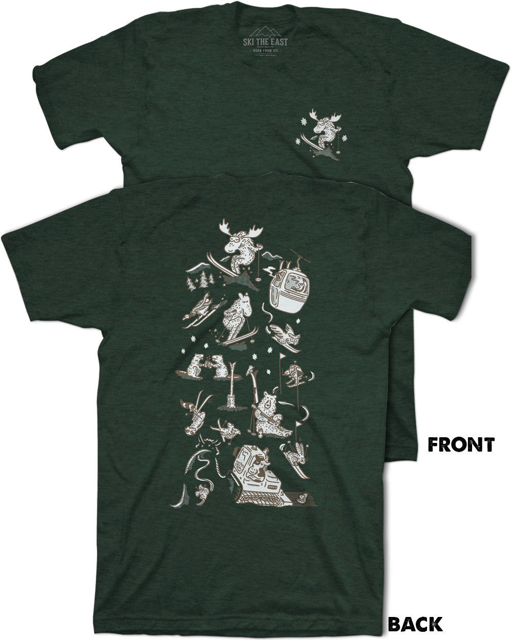 Critter Peak Tee - Dark Forest