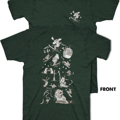 Critter Peak Tee - Dark Forest