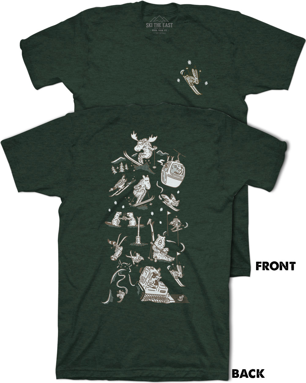 Critter Peak Tee - Dark Forest