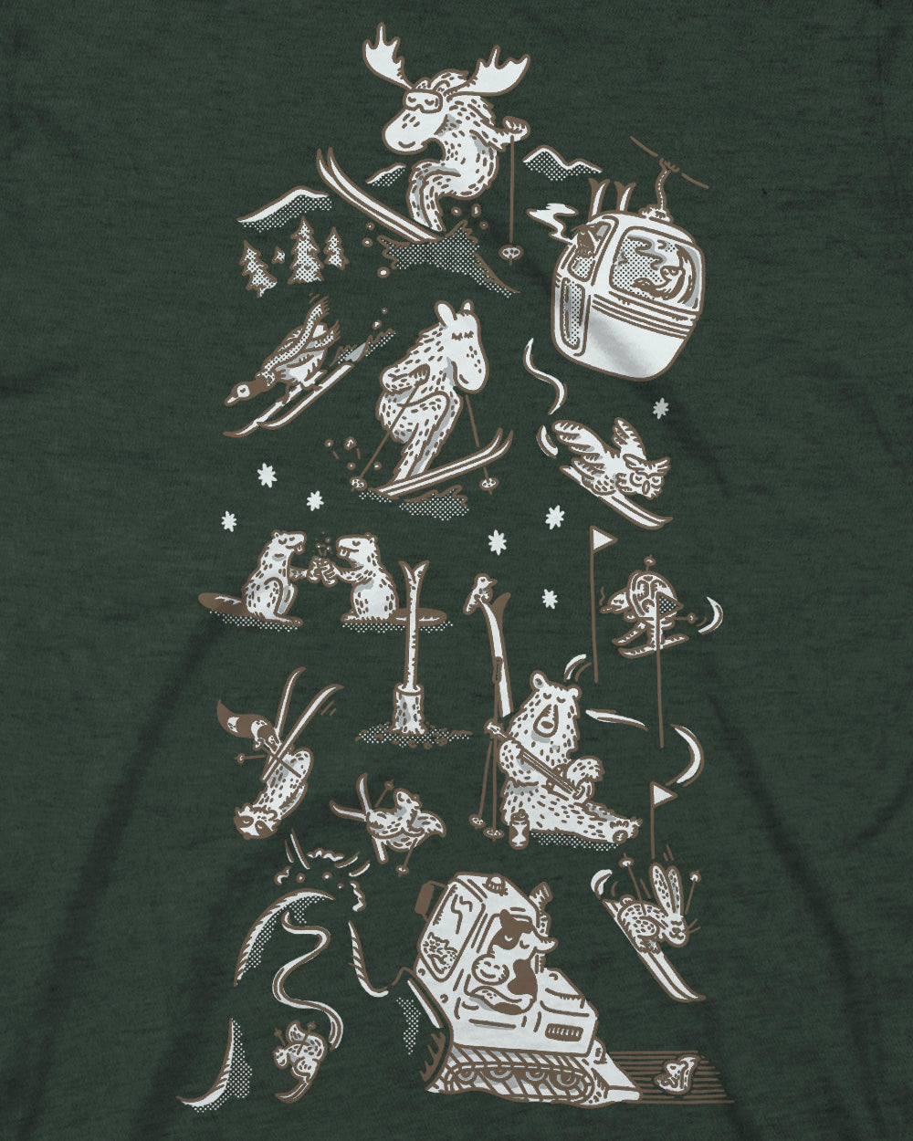 Critter Peak Tee - Dark Forest