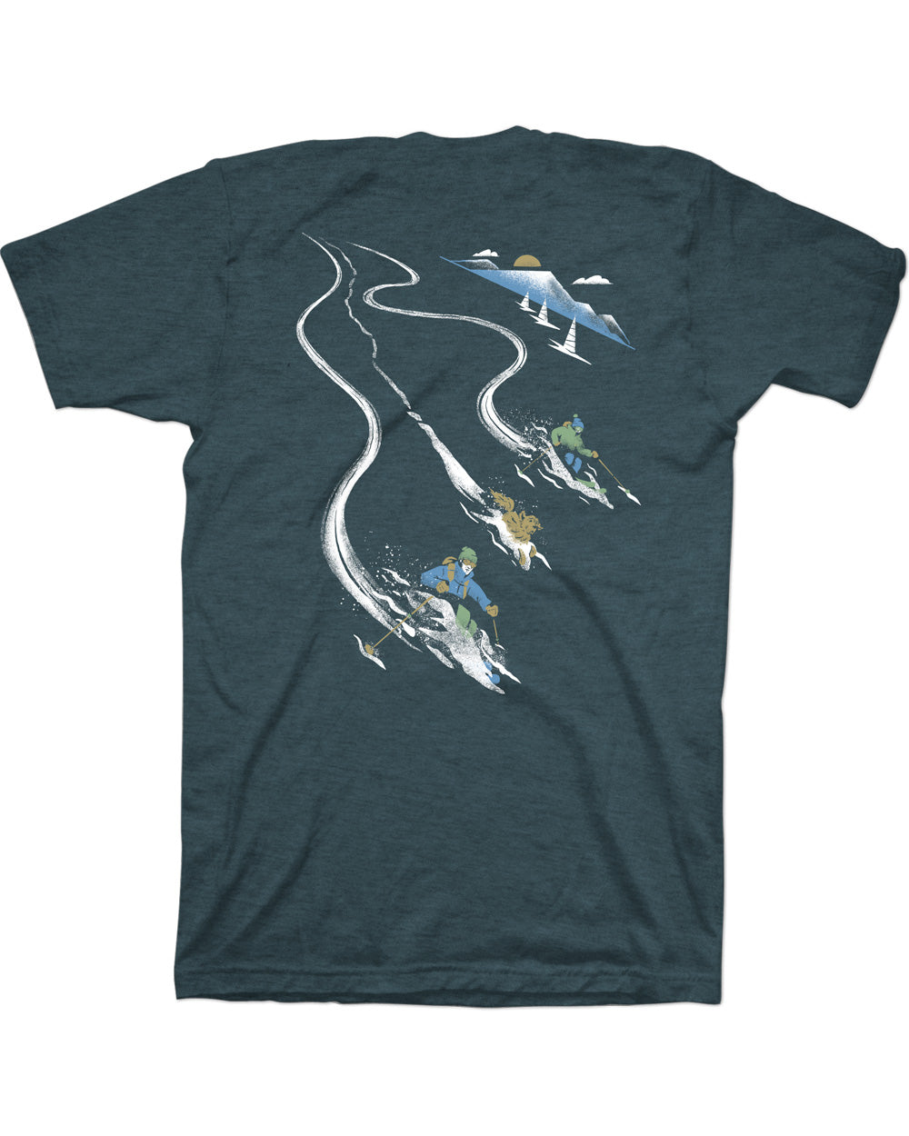 Earn Your Turns Tee - Stone Blue