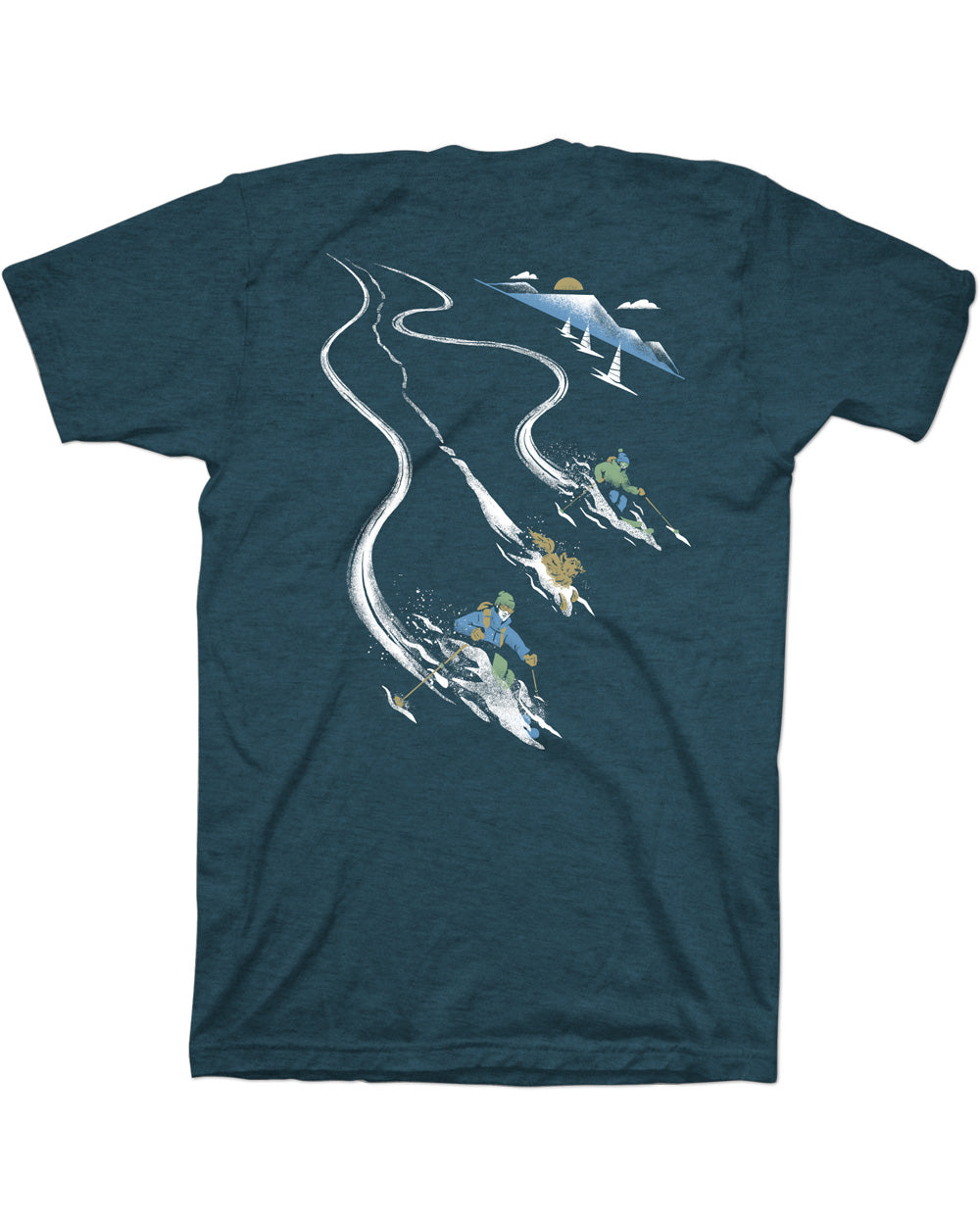 Earn Your Turns Tee - Stone Blue