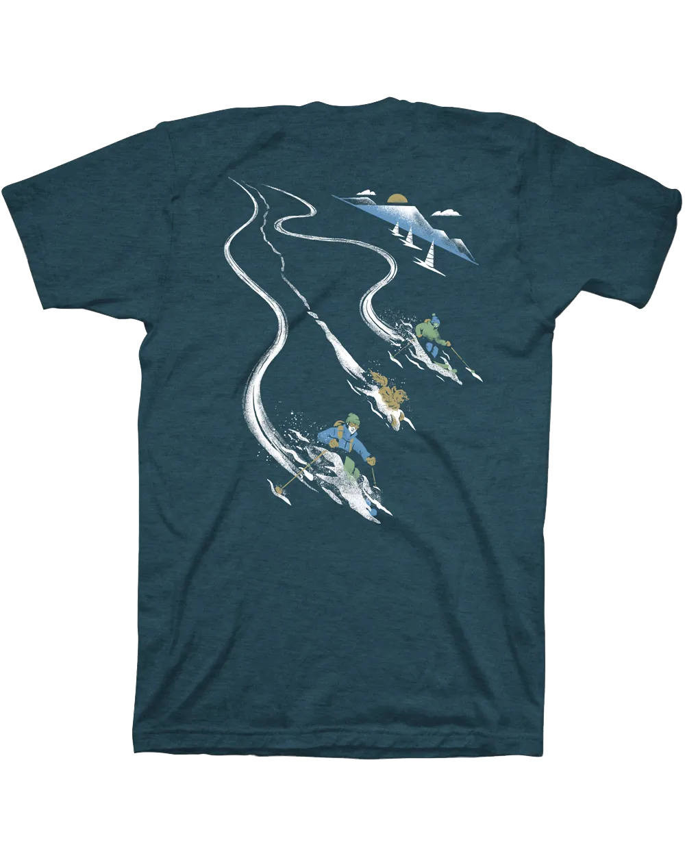 Earn Your Turns Tee - Stone Blue