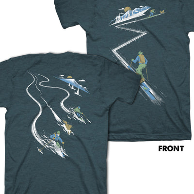 Earn Your Turns Tee - Stone Blue