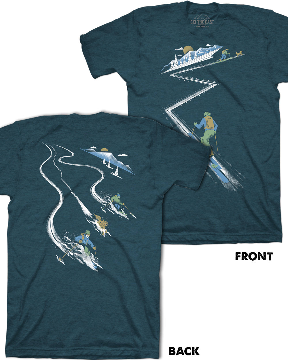 Earn Your Turns Tee - Stone Blue