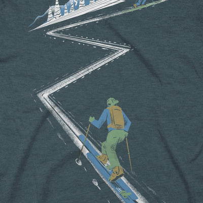 Earn Your Turns Tee - Stone Blue