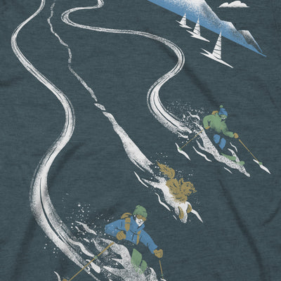 Earn Your Turns Tee - Stone Blue