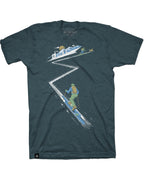Earn Your Turns Tee - Stone Blue