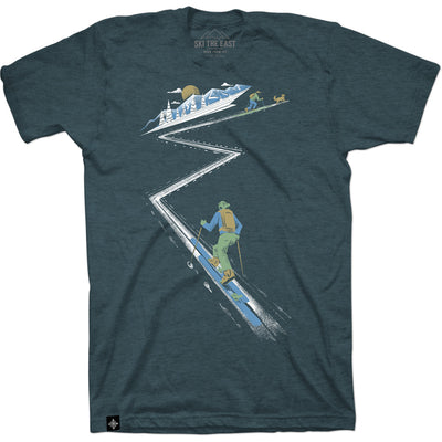 Earn Your Turns Tee - Stone Blue