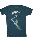 Earn Your Turns Tee - Stone Blue