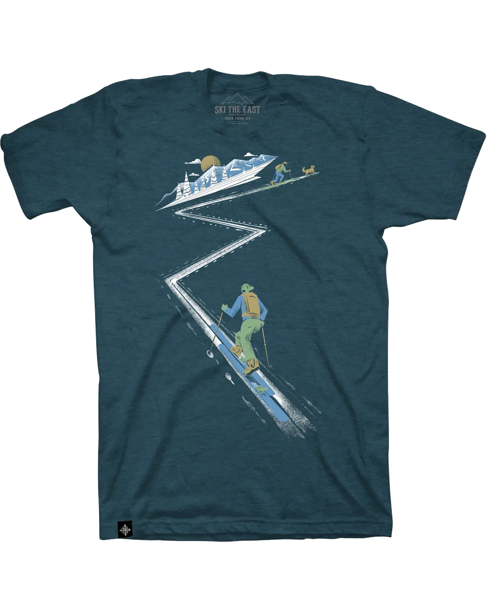 Earn Your Turns Tee - Stone Blue