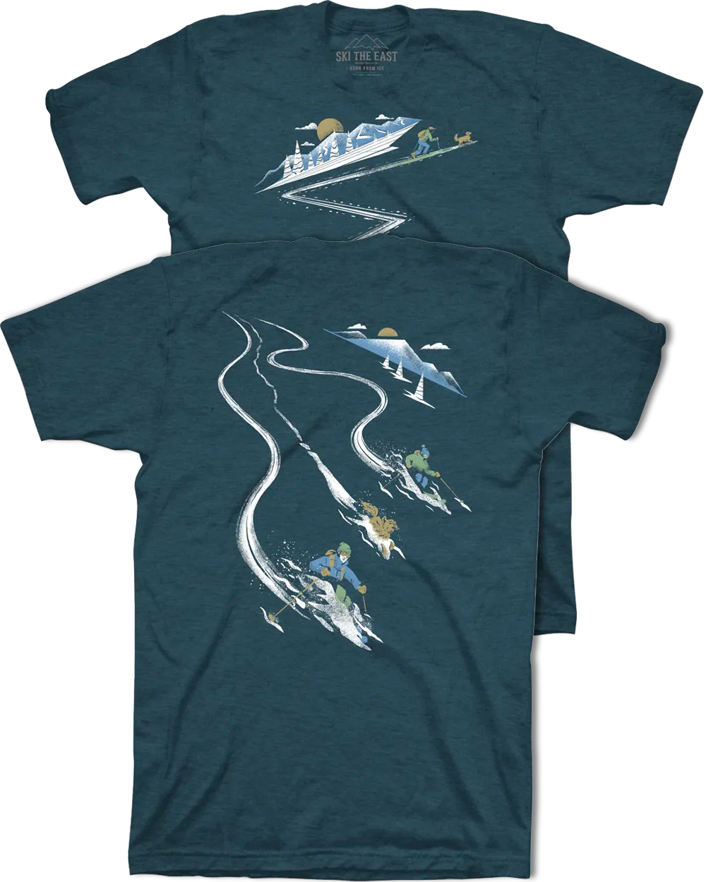Earn Your Turns Tee - Stone Blue