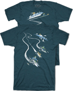 Earn Your Turns Tee - Stone Blue