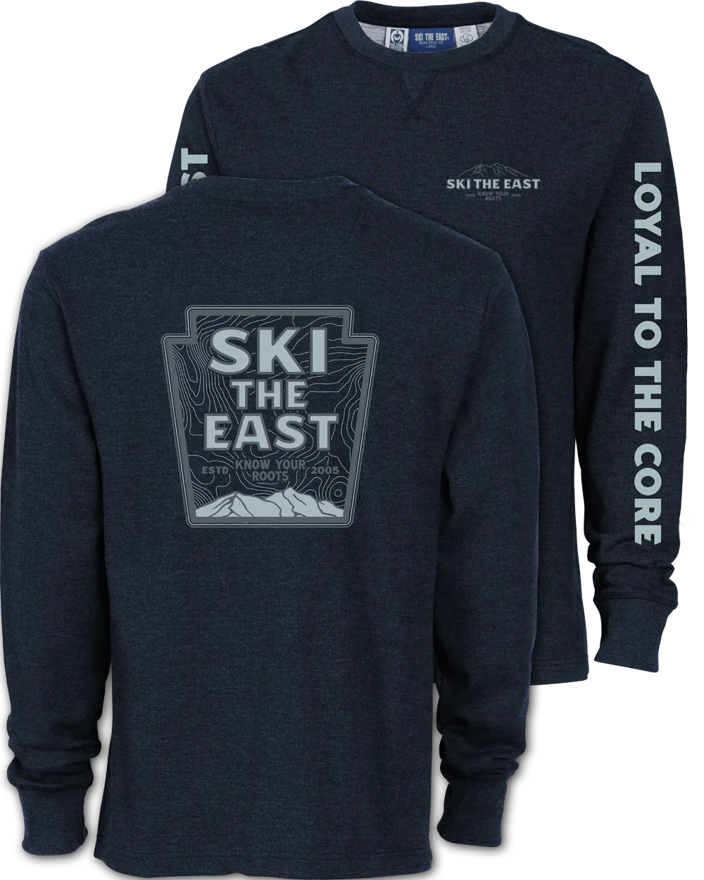 Youth Rugged Roots Waffle Crew - Midnight