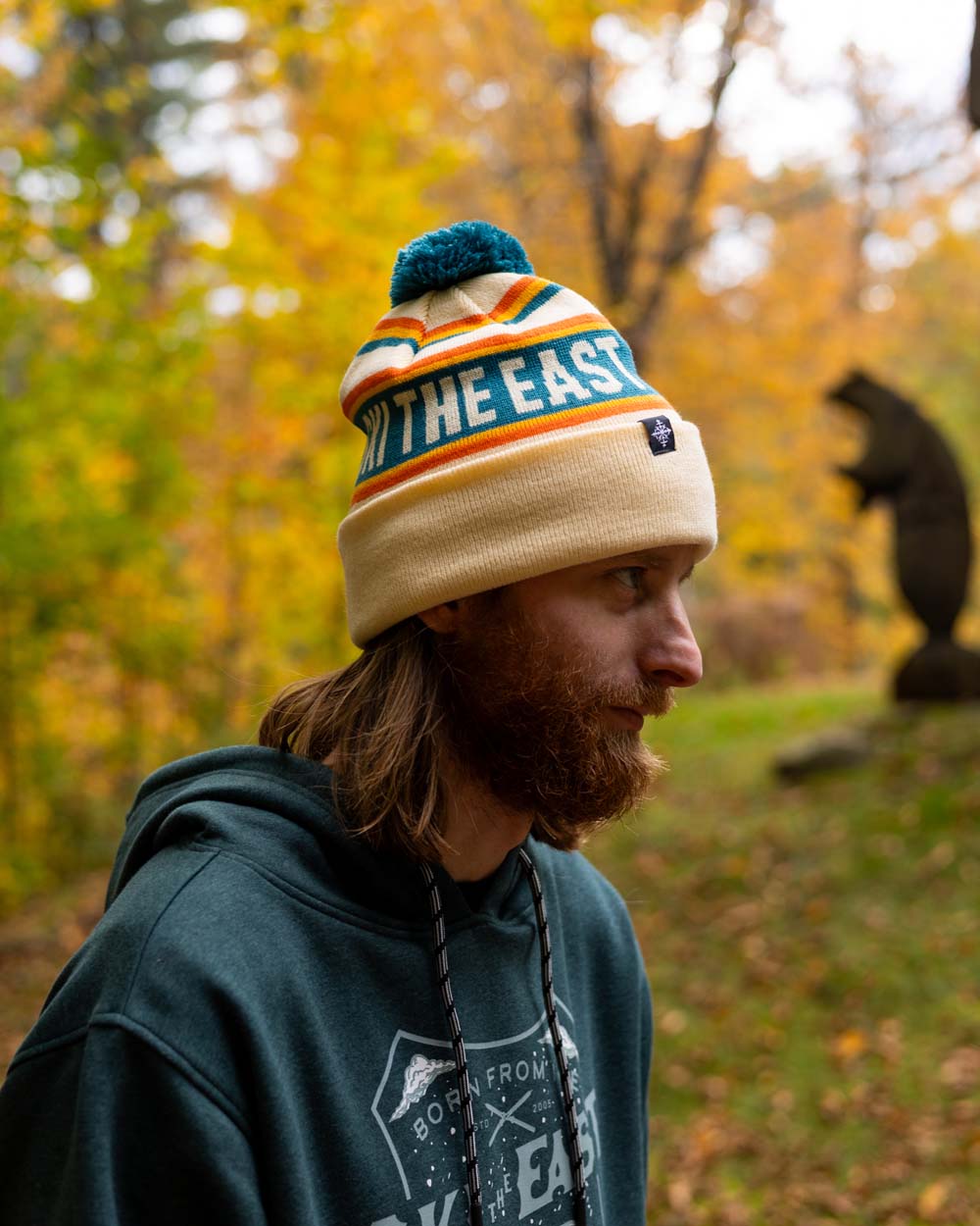 Tailgater Pom Beanie -  Creamsicle
