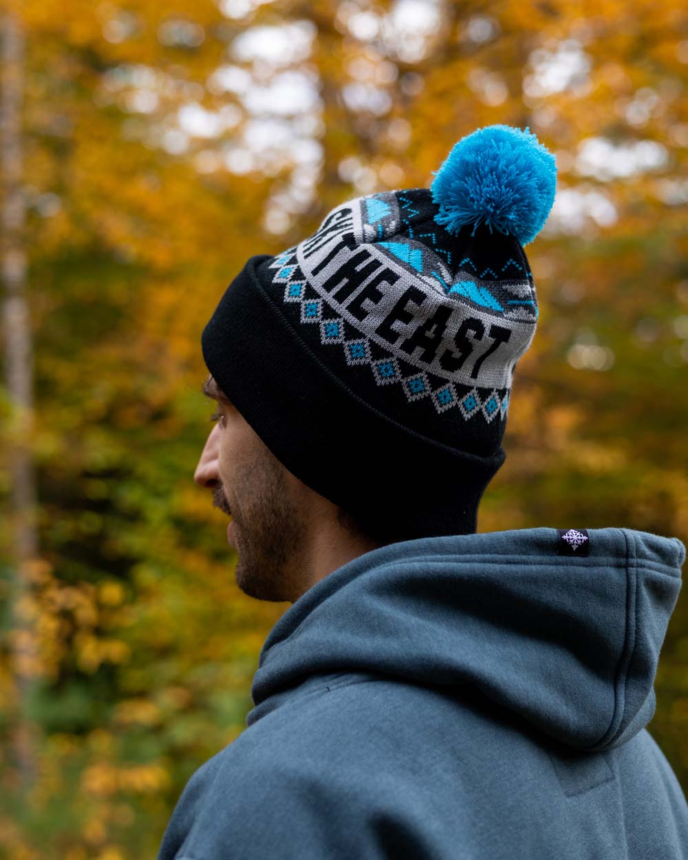 Powder Day Pom Beanie - Black Ice