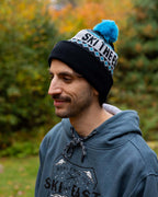 Powder Day Pom Beanie - Black Ice