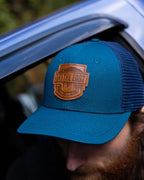 Born From Ice Trucker Hat - Indigo