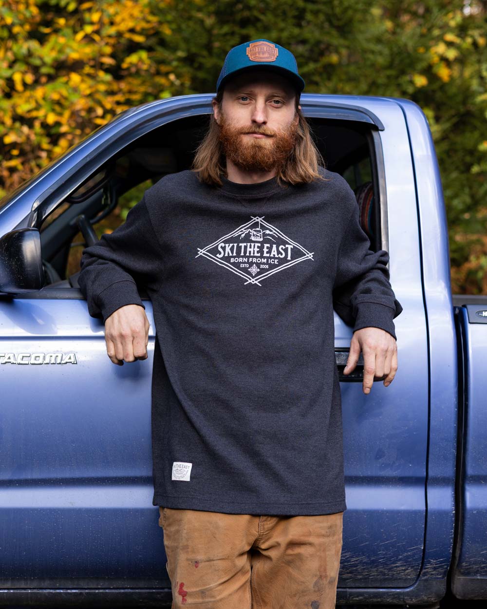 High Alpine Waffle Crew - Vintage Black