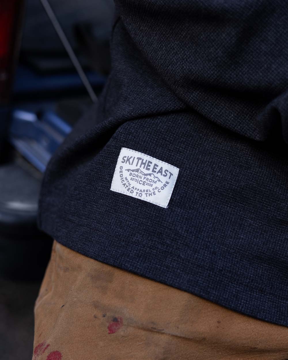 High Alpine Waffle Crew - Vintage Black