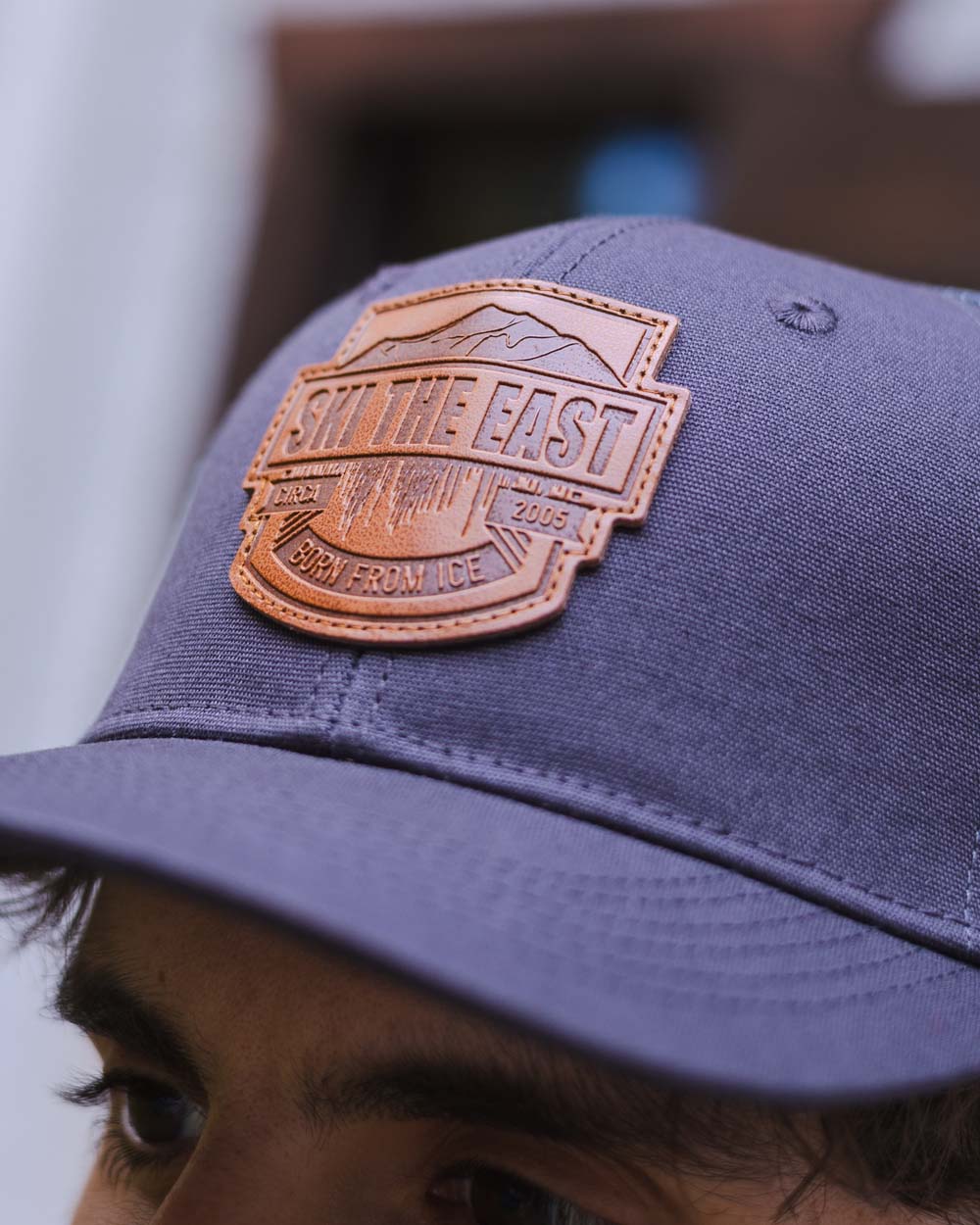 Born From Ice Trucker Hat - Vintage Black