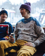 Peak Party Shredder Sweater - Navy/Gray