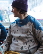 Peak Party Shredder Sweater - Navy/Gray