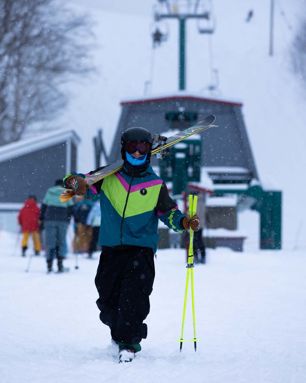 Neon Nights Zip Windbreaker - Tubular Teal – Ski The East