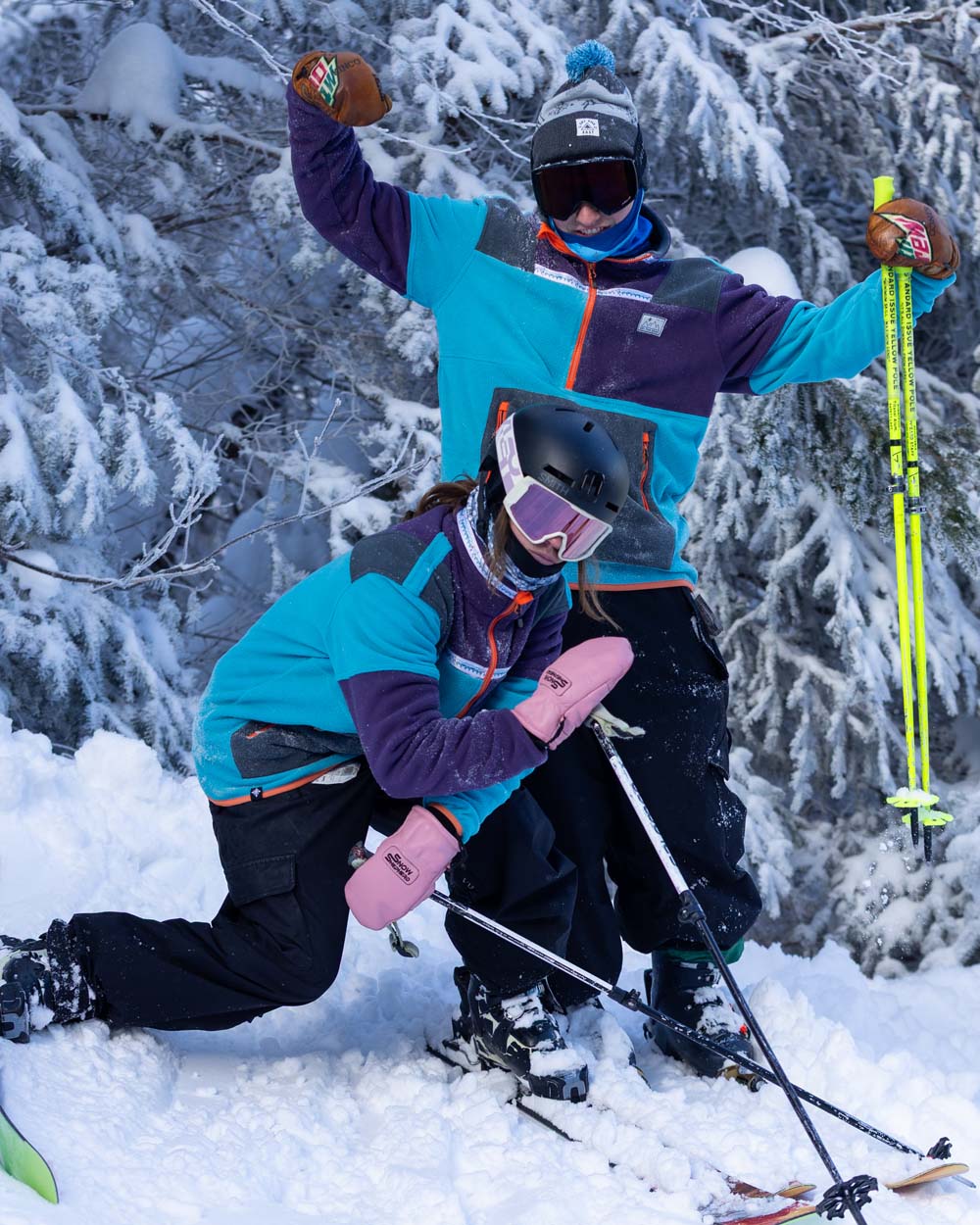 Gnarly Peaks Half Zip Fleece - Alpenglow – Ski The East