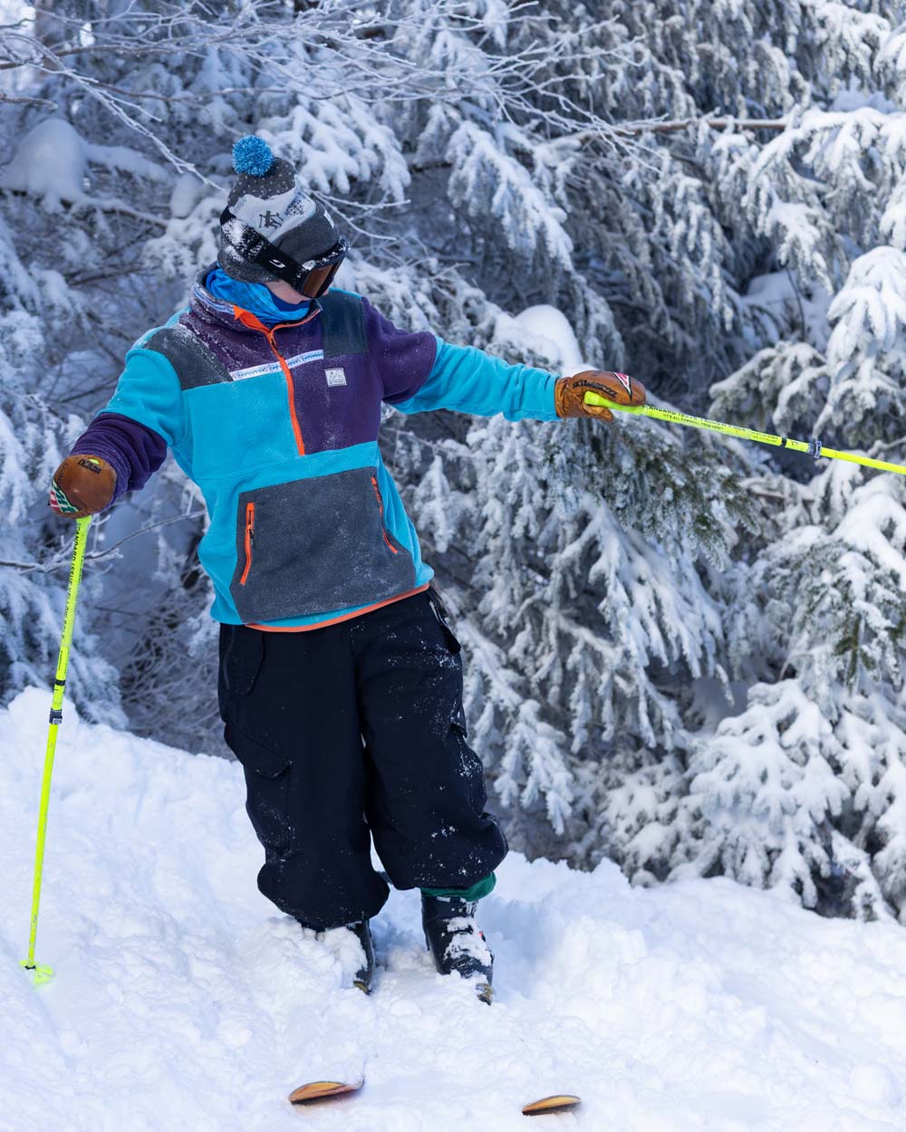スキーウエア Gnarly Peaks Half Zip Fleece - Alpenglow – Ski The East