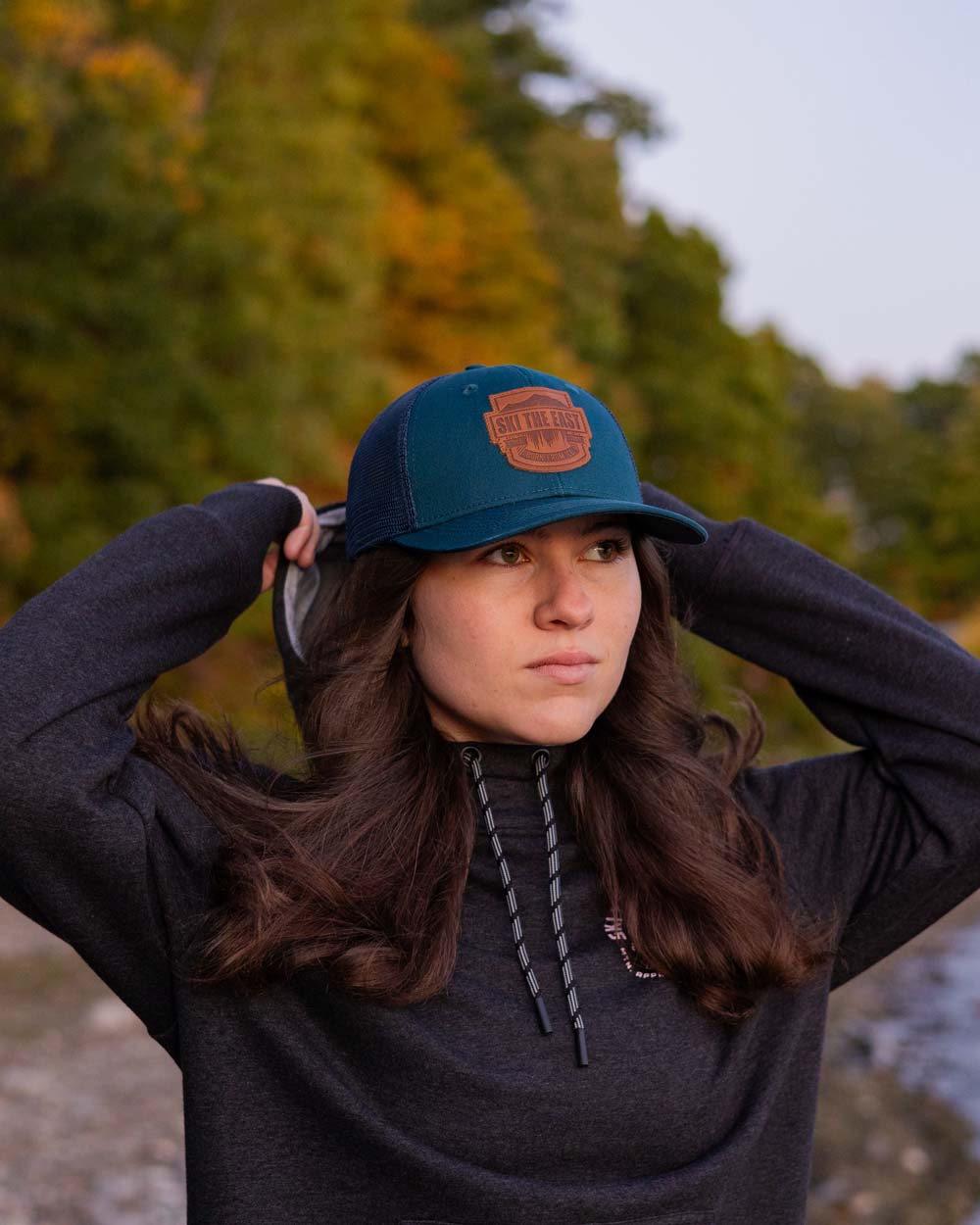 Born From Ice Trucker Hat - Indigo
