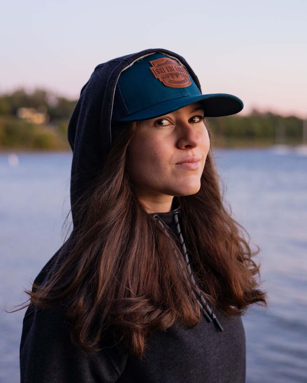 Born From Ice Trucker Hat - Indigo