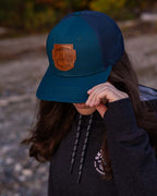 Born From Ice Trucker Hat - Indigo