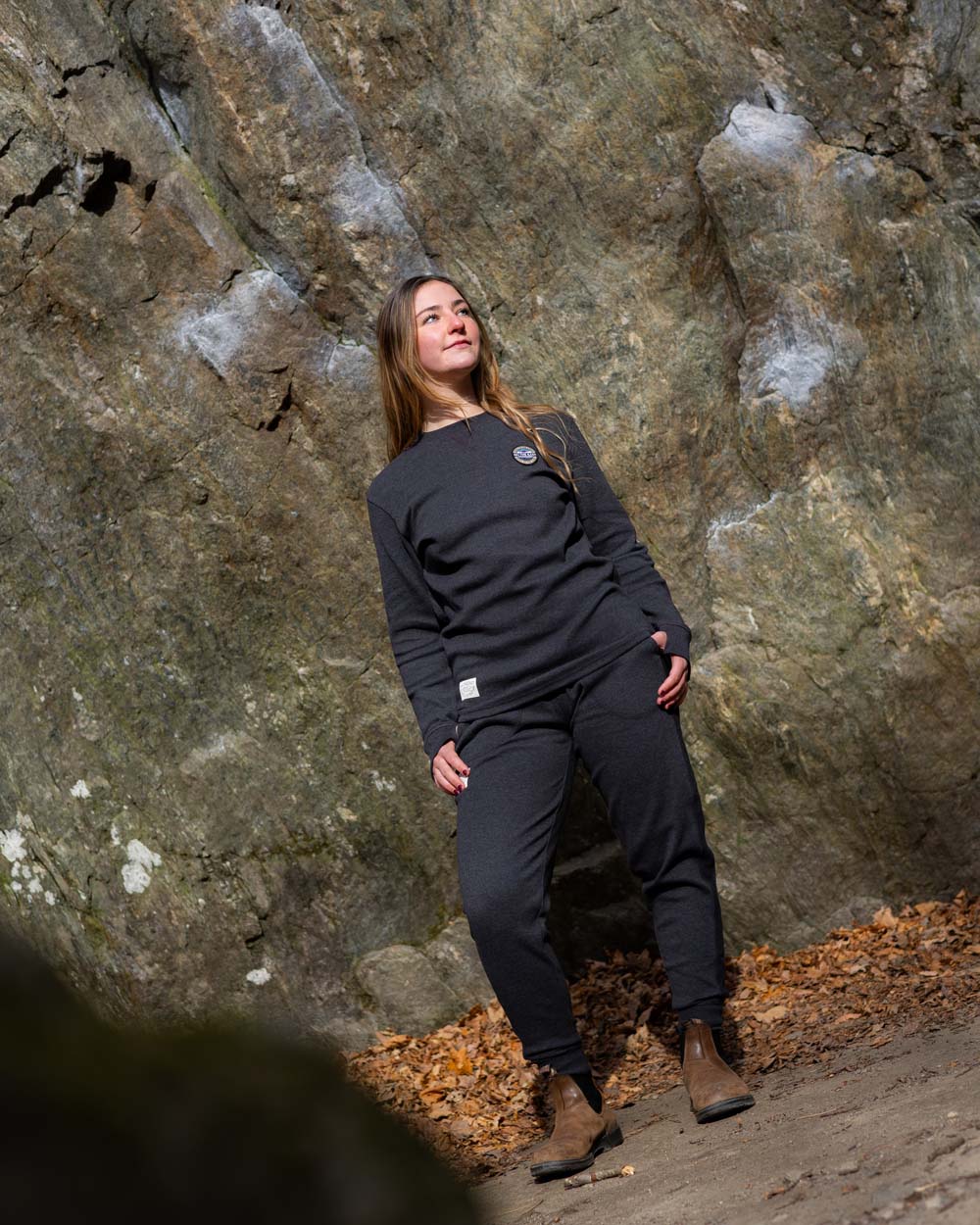 Women's Woodland Waffle Joggers - Vintage Black