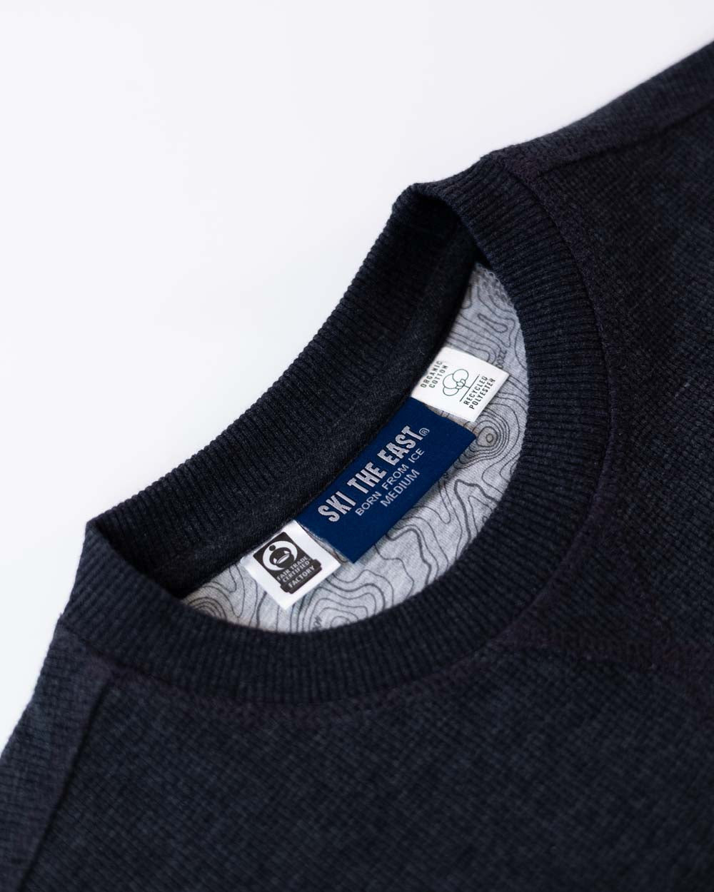Women's Core Waffle Crew - Vintage Black