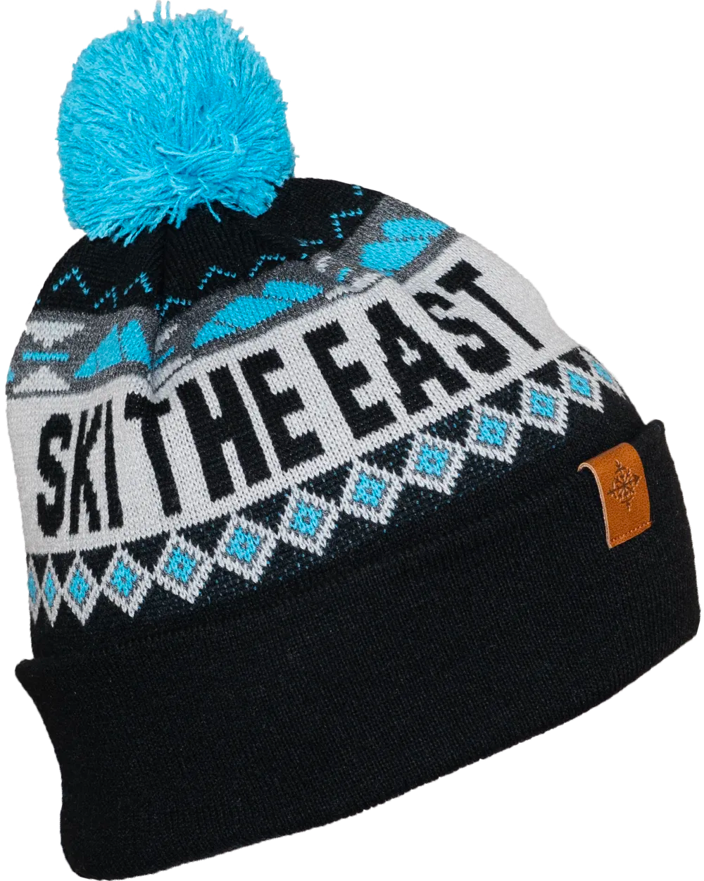 Powder Day Pom Beanie - Black Ice