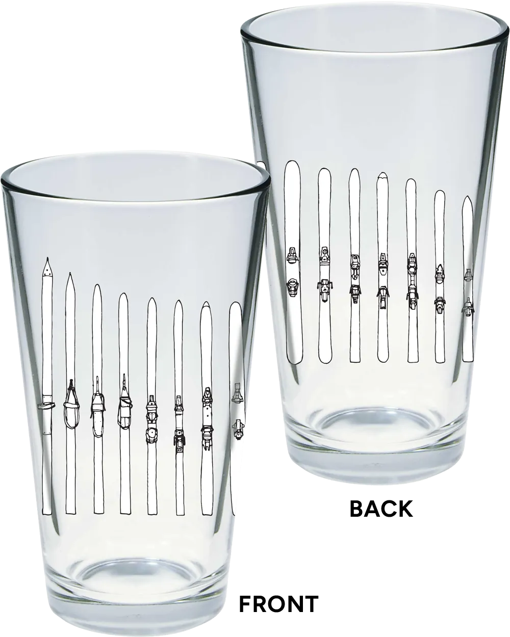 Ski Quiver Pint Glass