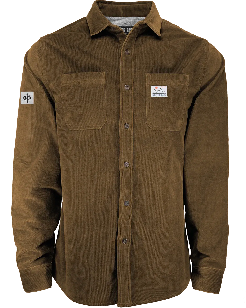 Cat Tracks Corduroy Shirt - Bark