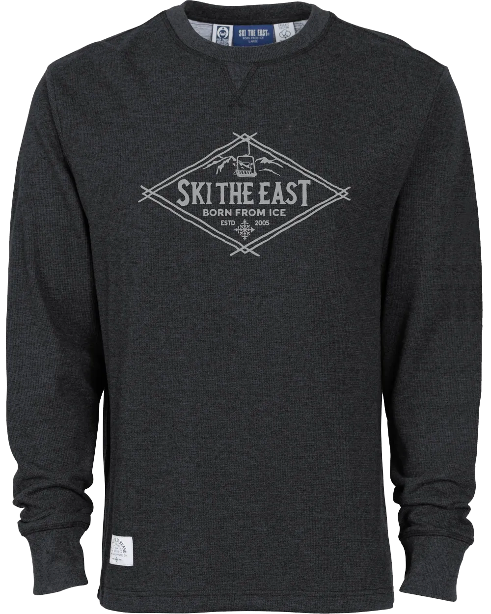 High Alpine Waffle Crew - Vintage Black