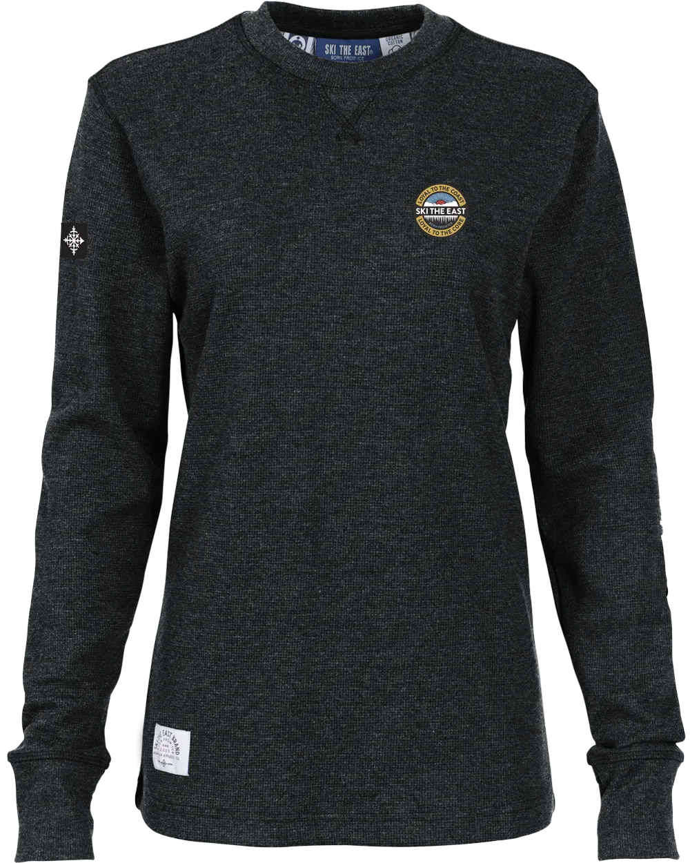Women's Core Waffle Crew - Vintage Black