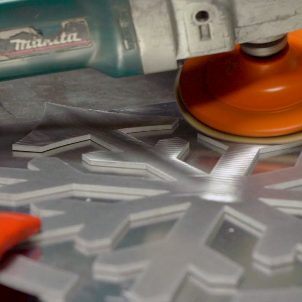 Flake Metal Wall Sculpture - Sanded