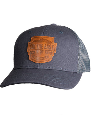 Born From Ice Canvas Trucker Hat - Charcoal