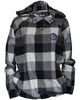 Women's Malo Pullover Hooded Snap Flannel - Gray