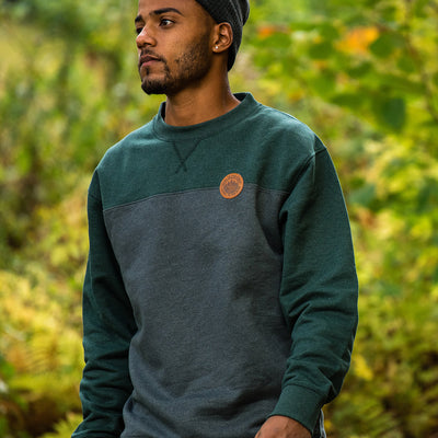 Quarry Crew Sweatshirt - Forest/Charcoal