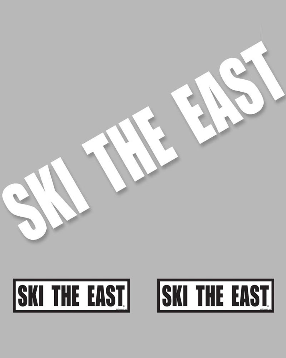 Classic XL Die-Cut Sticker Pack - Text - White - Ski The East